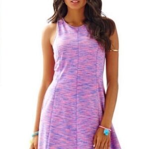 Lilly Pulitzer Pink and Blue Sheath Midi Dress